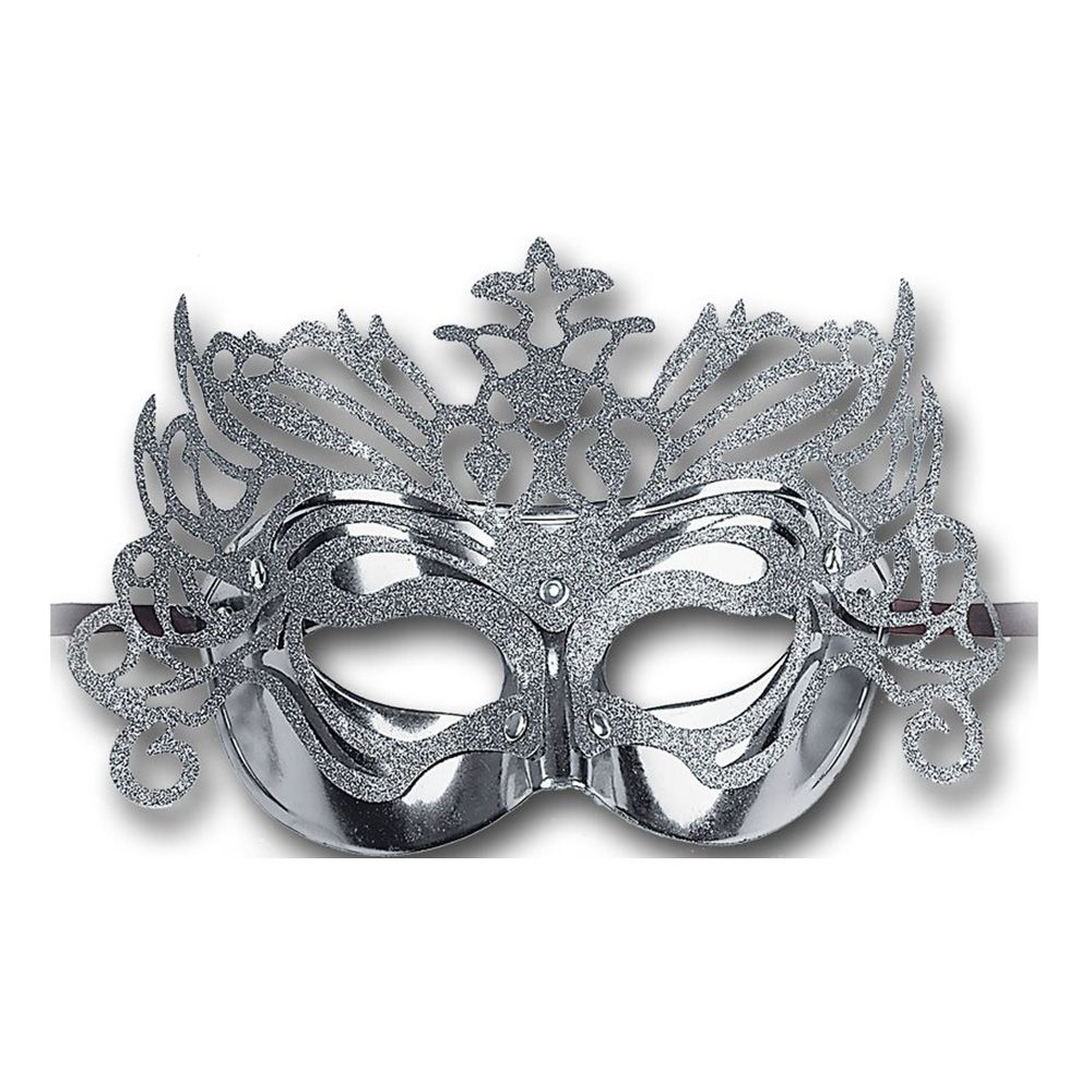 Øyemaske Sølv Metallic