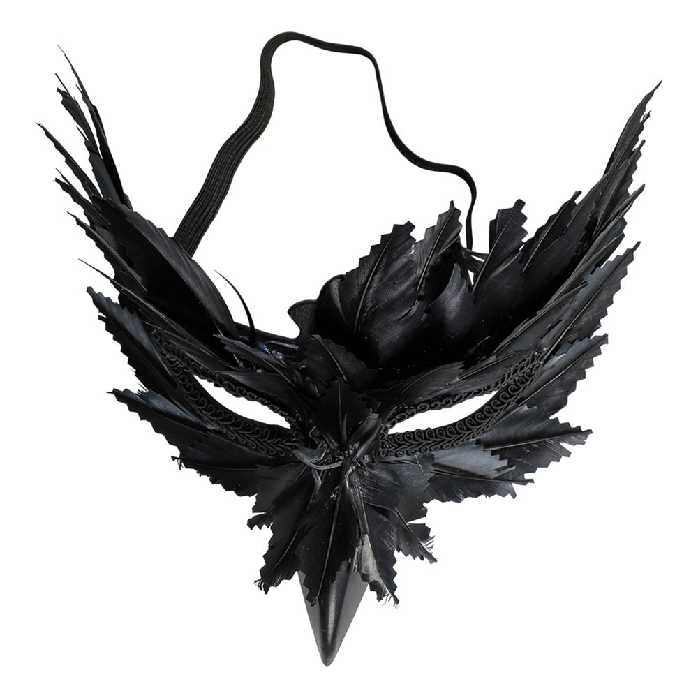 Ögonmask Venetian Fjädrar Svart