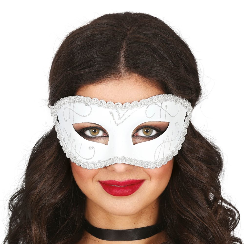 Ögonmask Vit/Silver
