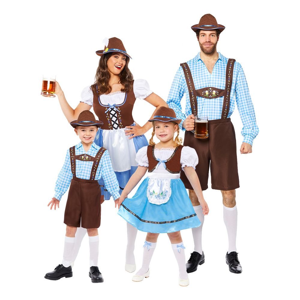 Oktoberfest Sininen Mekko Naamiaisasu