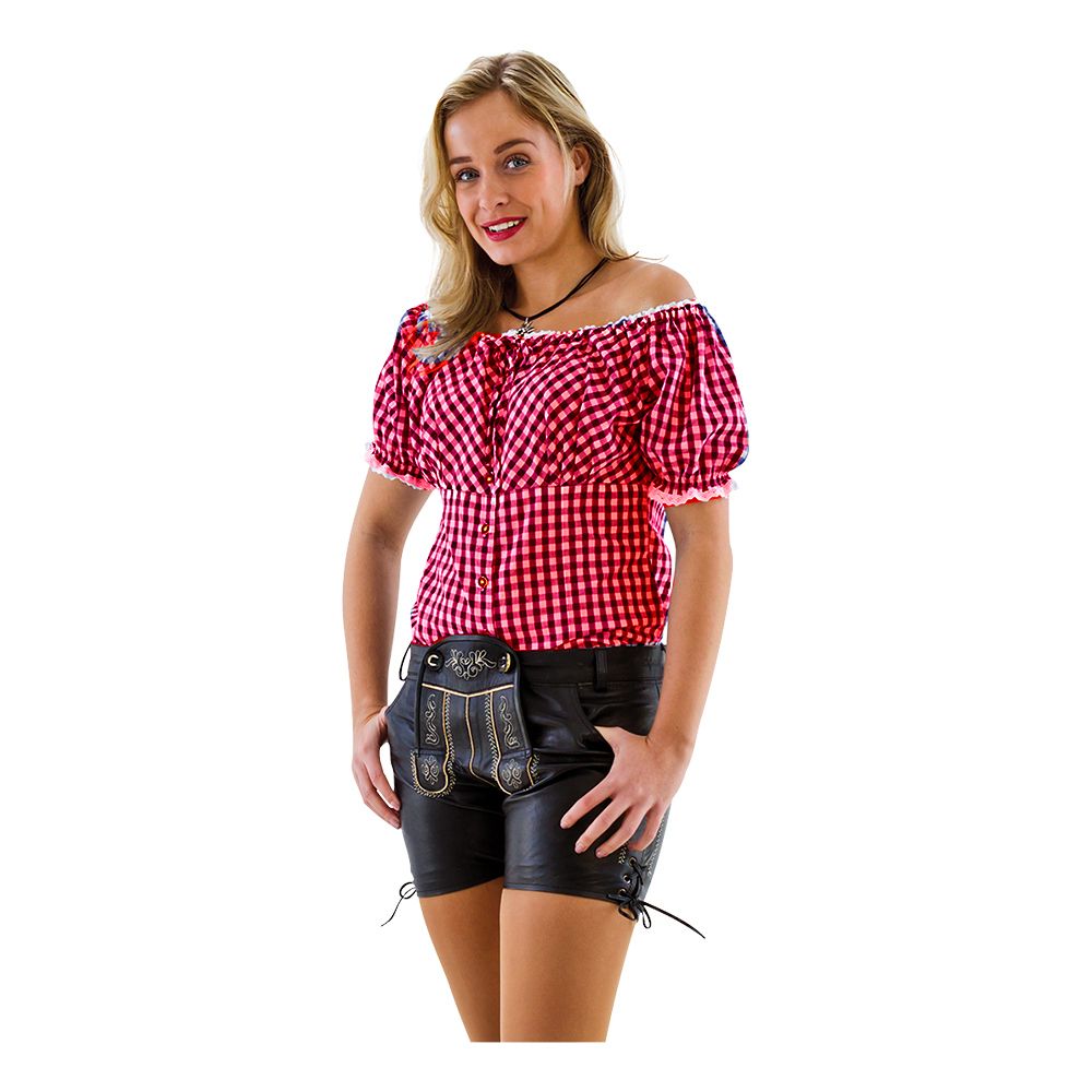 Oktoberfest Bluse Hvit/Rød