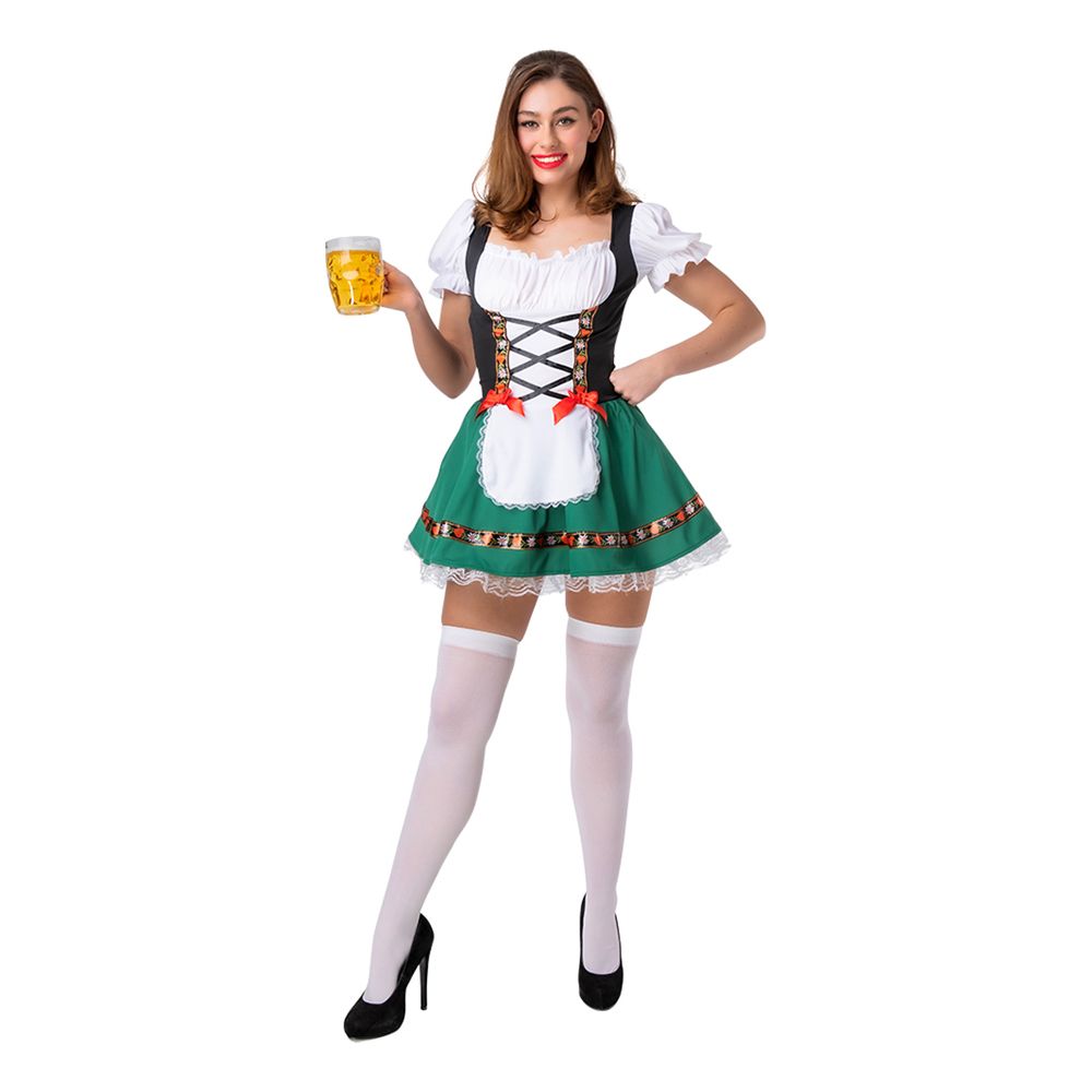 Oktoberfest Dirndl Grön Maskeraddräkt