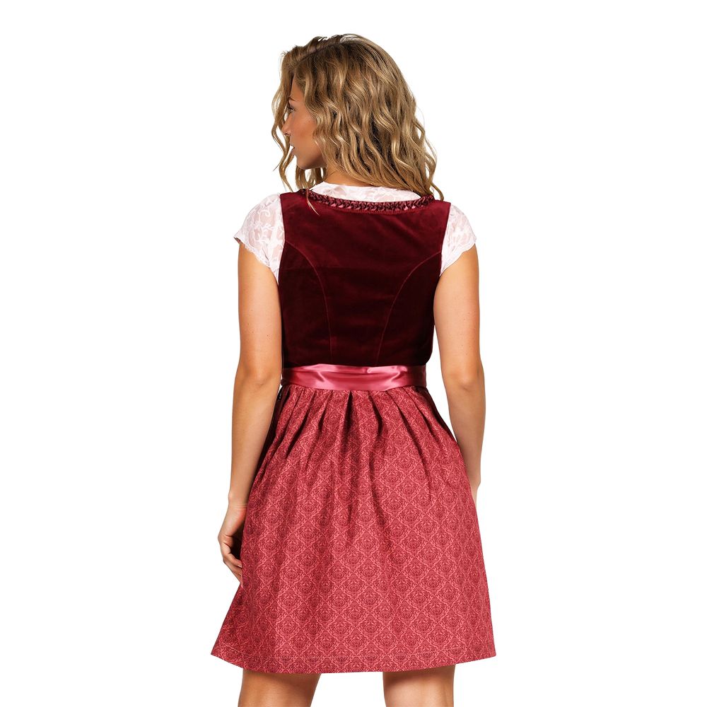 Oktoberfest Dirndl Jula Vinröd Deluxe Maskeraddräkt