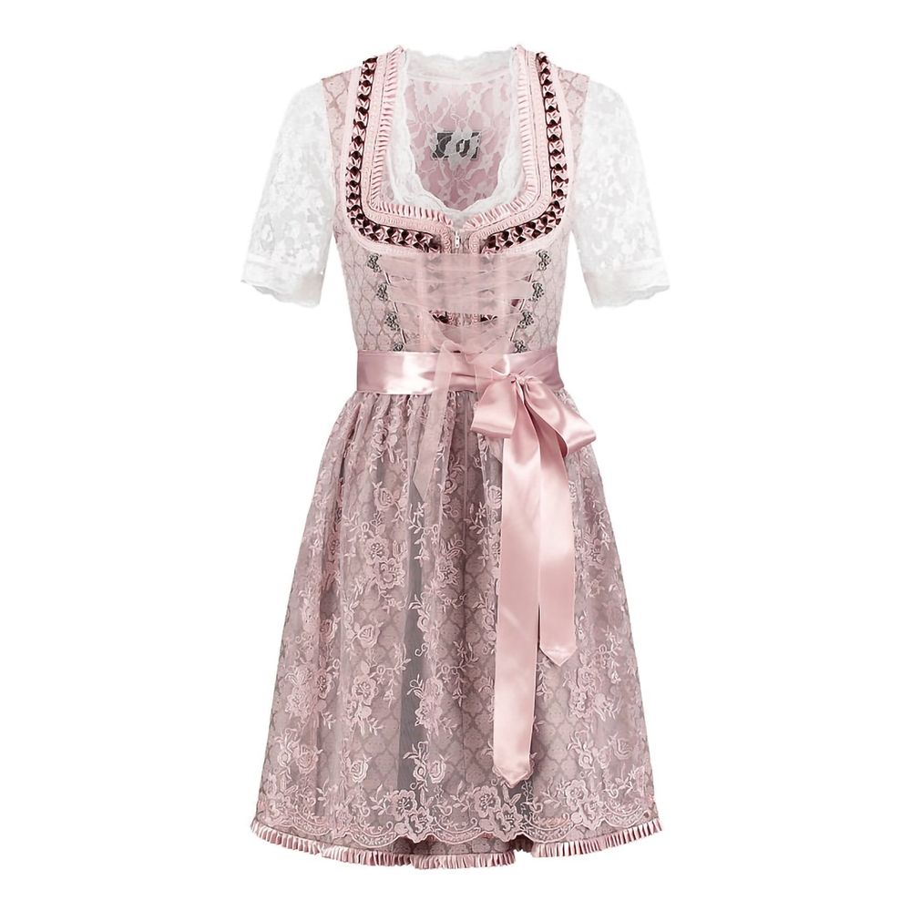 Oktoberfest Dirndl Vaaleanpunainen Deluxe Naamiaisasu