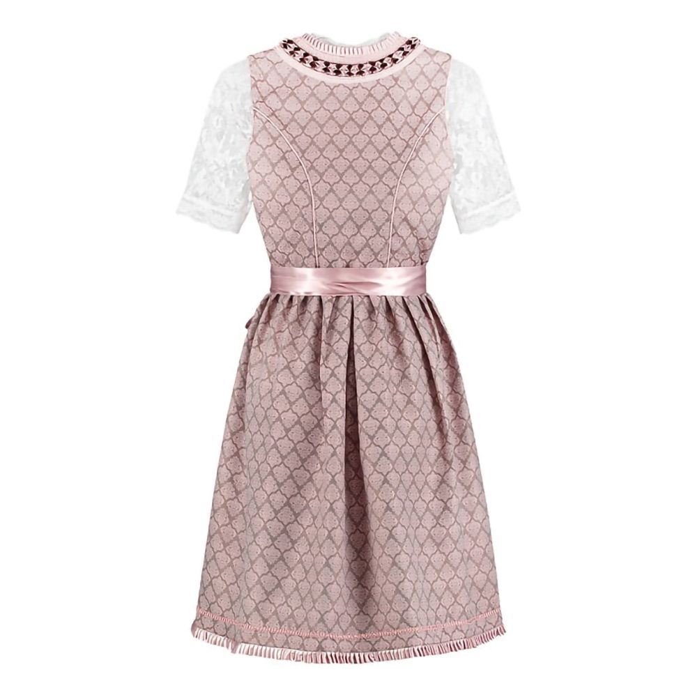 Oktoberfest Dirndl Vaaleanpunainen Deluxe Naamiaisasu