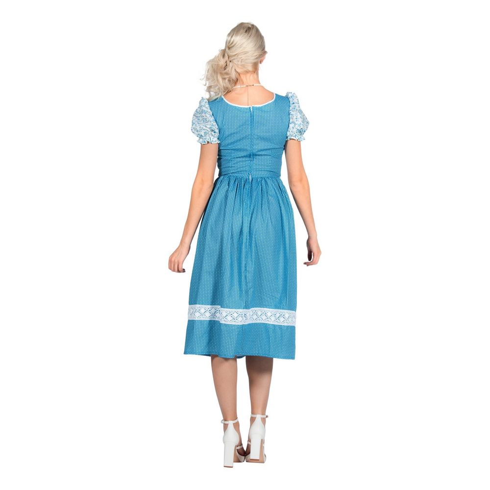 Oktoberfest Kjole Blå Kostyme