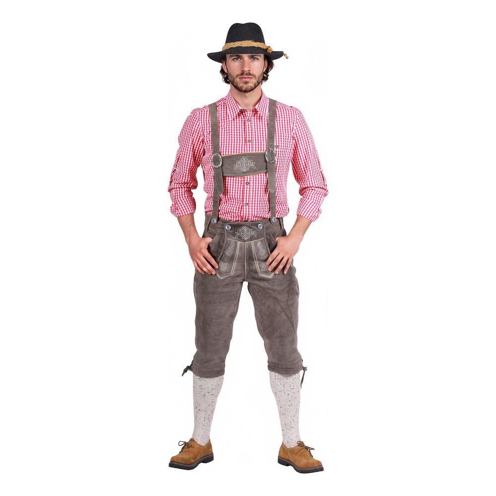 Oktoberfest Lederhosen Deluxe Harmaat