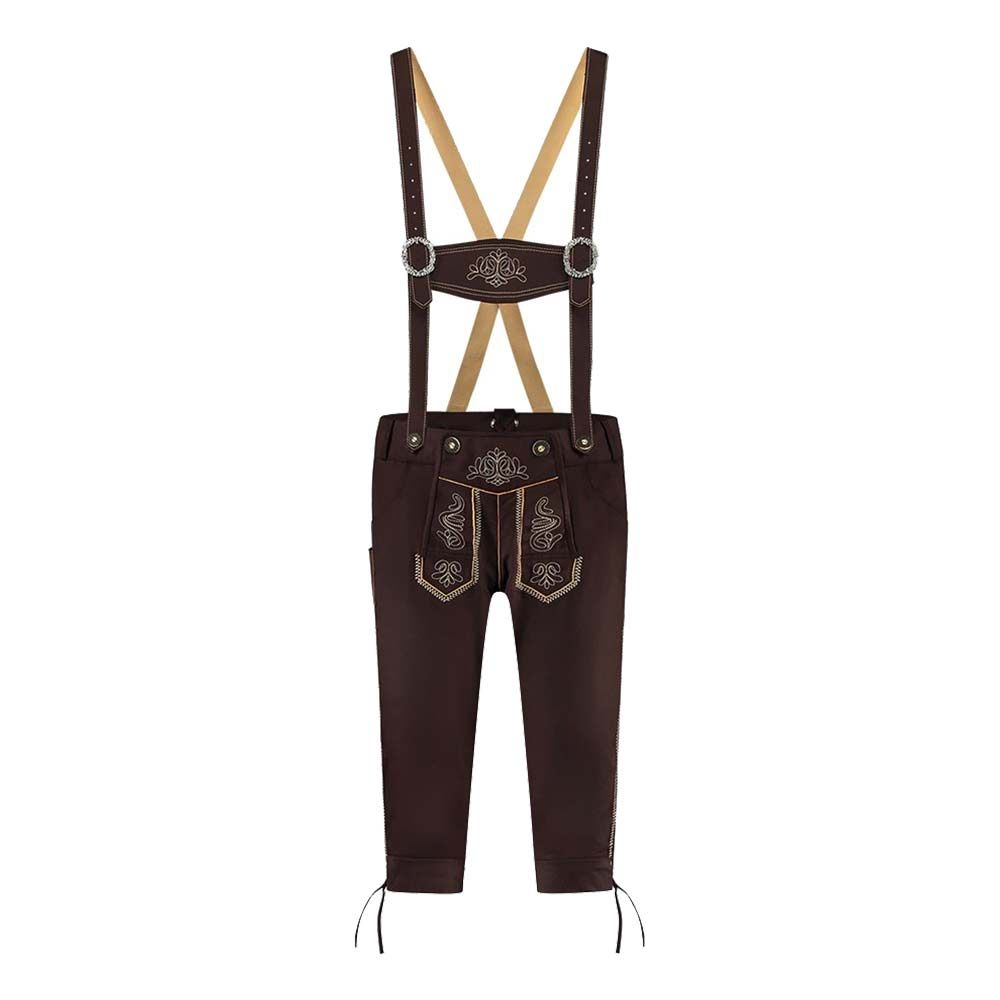 Oktoberfest Lederhosen Mørkebrun