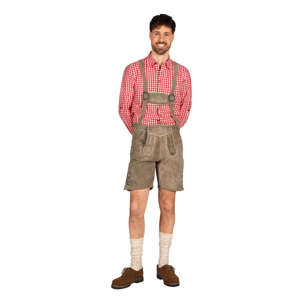 Oktoberfest Lederhosen Shorts Deluxe Beige