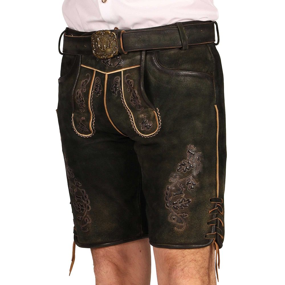 Oktoberfest Lederhosen Shorts Super Deluxe Mørkebrun Vintage