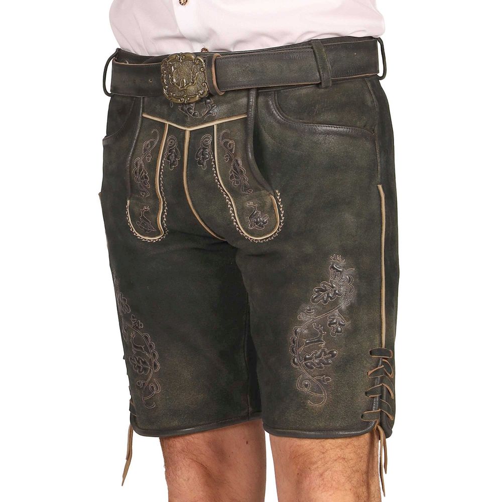 Oktoberfest Lederhosen Shorts Super Deluxe Grå Vintage
