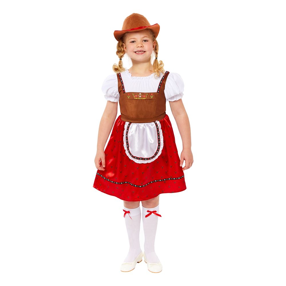 Oktoberfest Rød Kjole Børnekostume