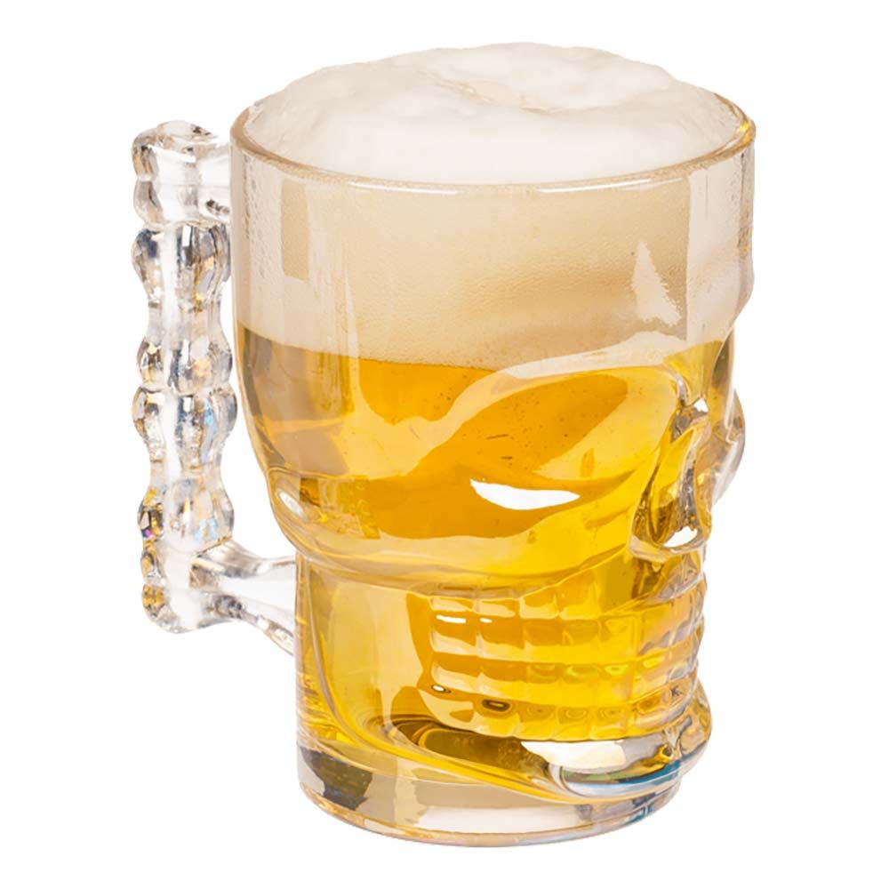 Ølglas Kranium Skinnende
