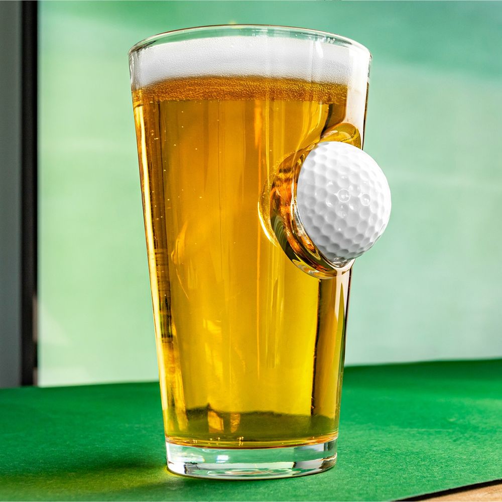 Ølglas med Golfbold