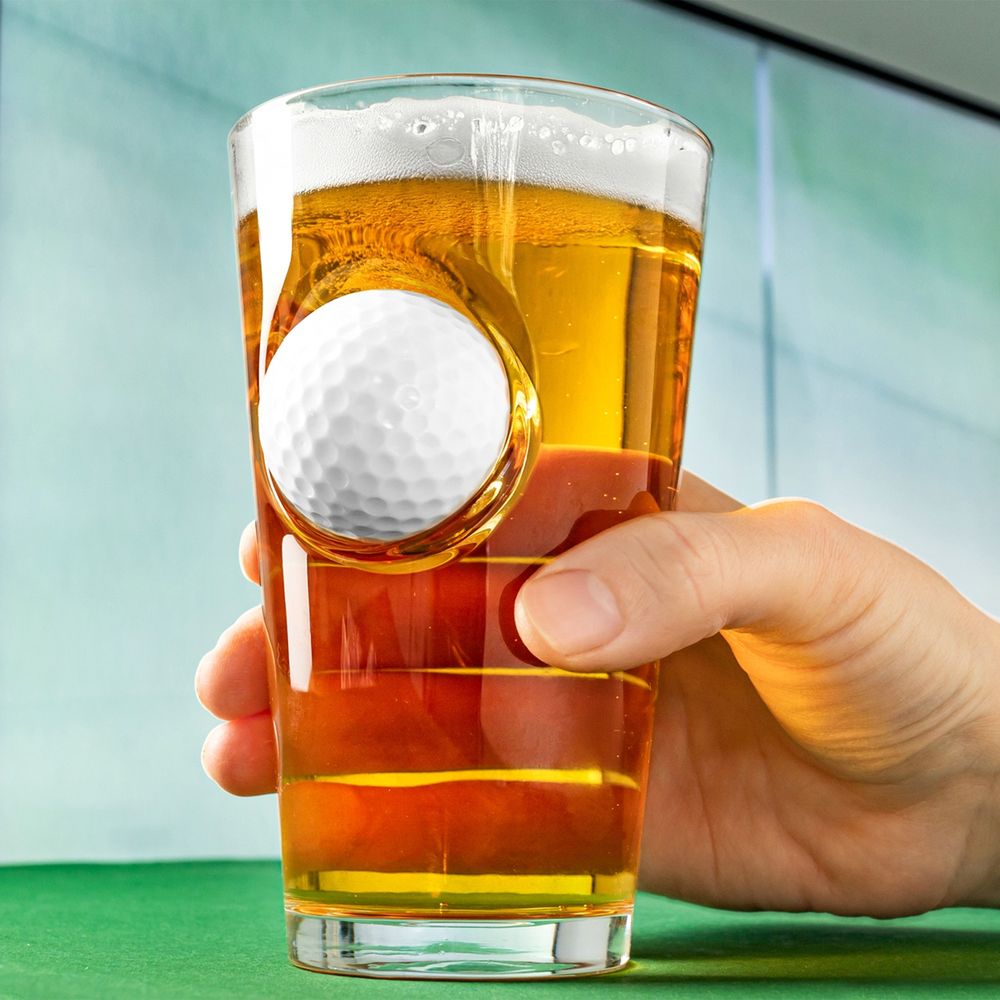 Ølglas med Golfbold