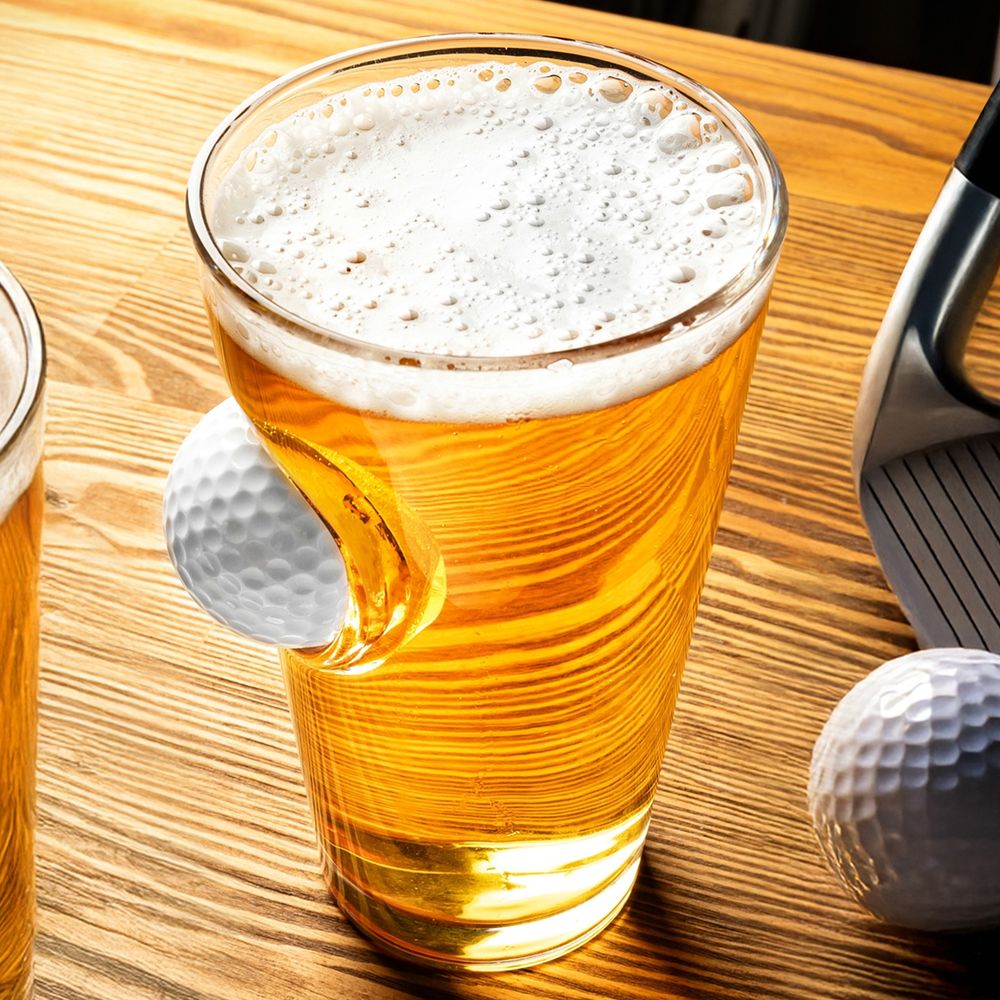 Ølglas med Golfbold