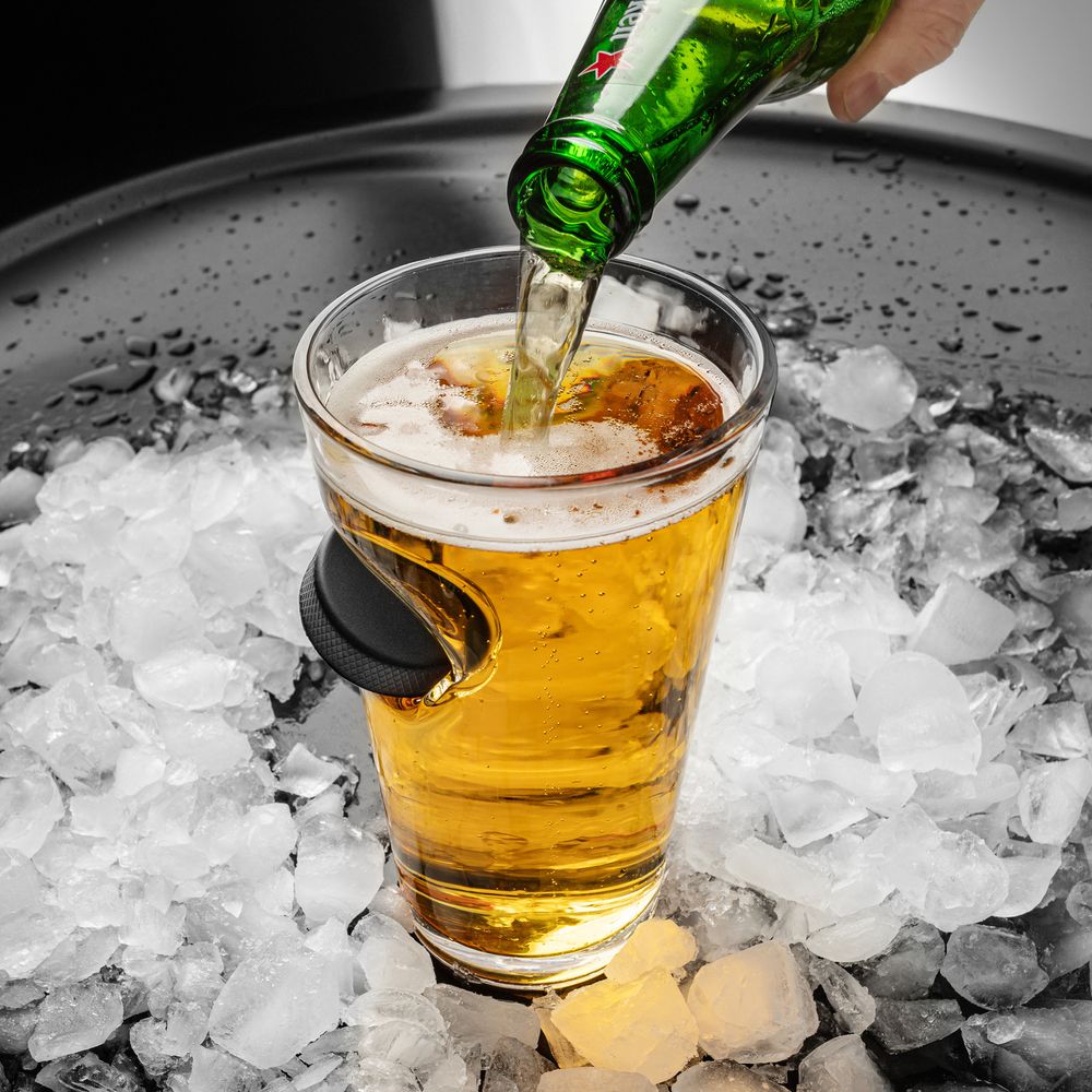 Ølglas med Hockeypuck