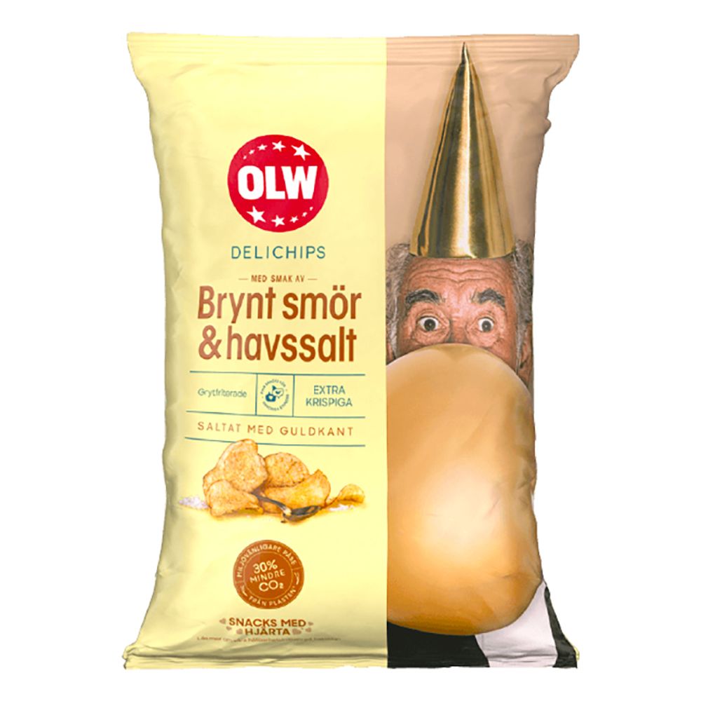 OLW Delichips Brynt Smör & Havssalt