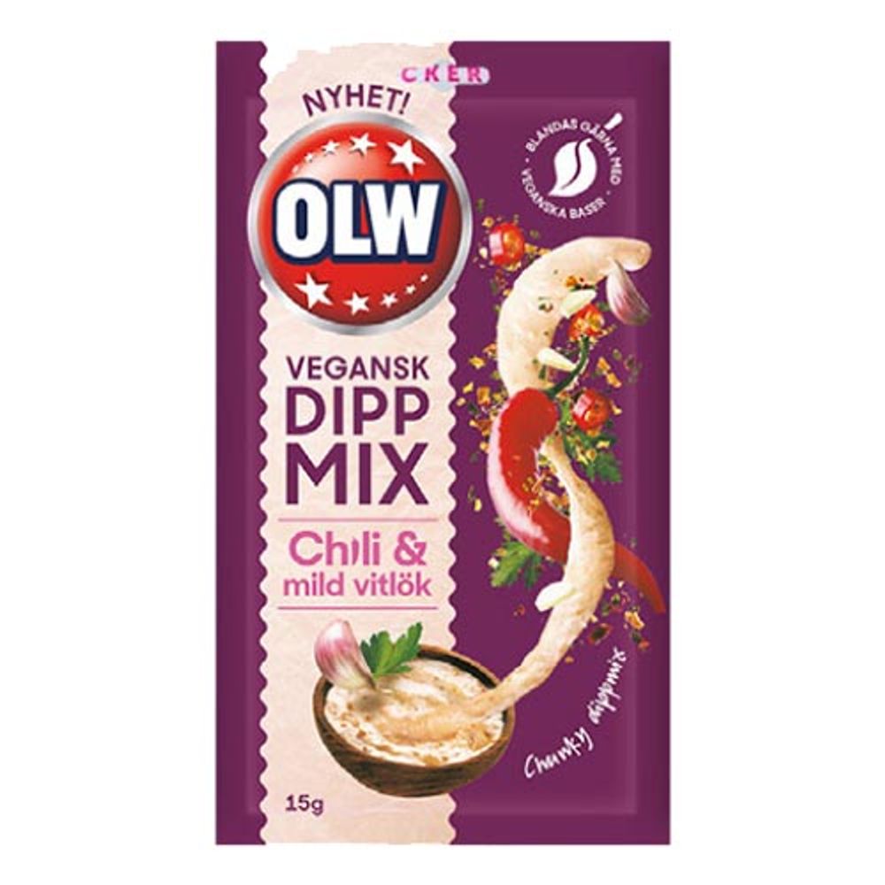 OLW Dipmix Chili & Mild Hvitløk Vegan
