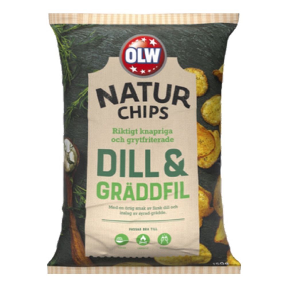 OLW Naturchips Dill & Rømme