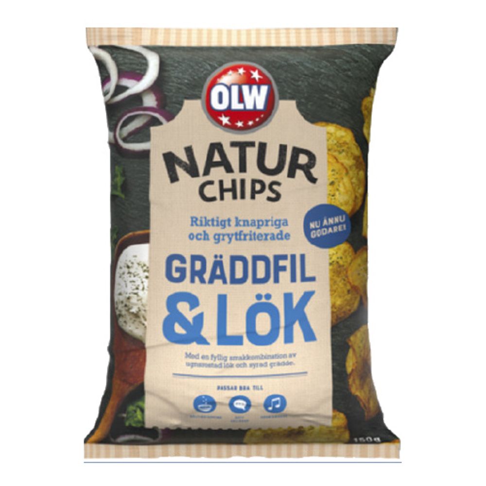 OLW Naturchips Rømme & Løk