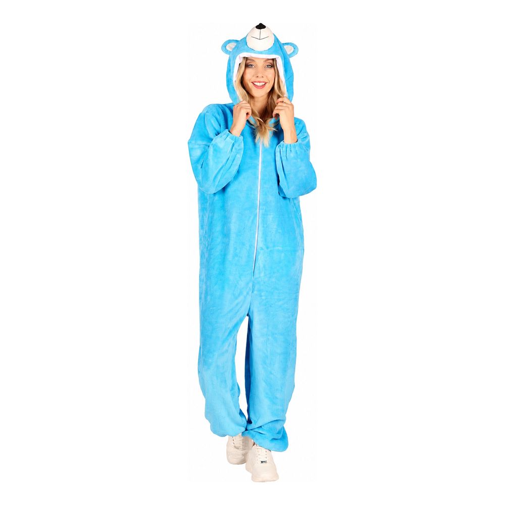 Onesie Blå Björn Maskeraddräkt