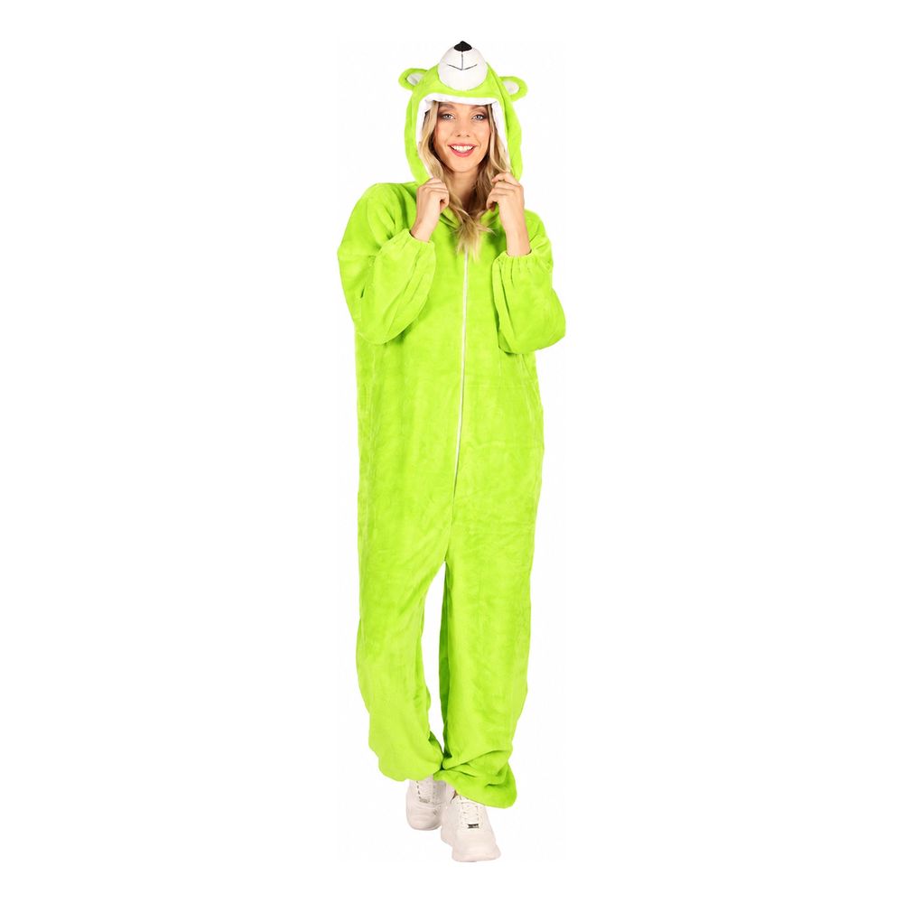 Onesie Grön Björn Maskeraddräkt