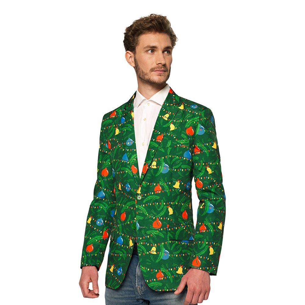 OppoSuits Christmas Green Tree Light Herre Jakke