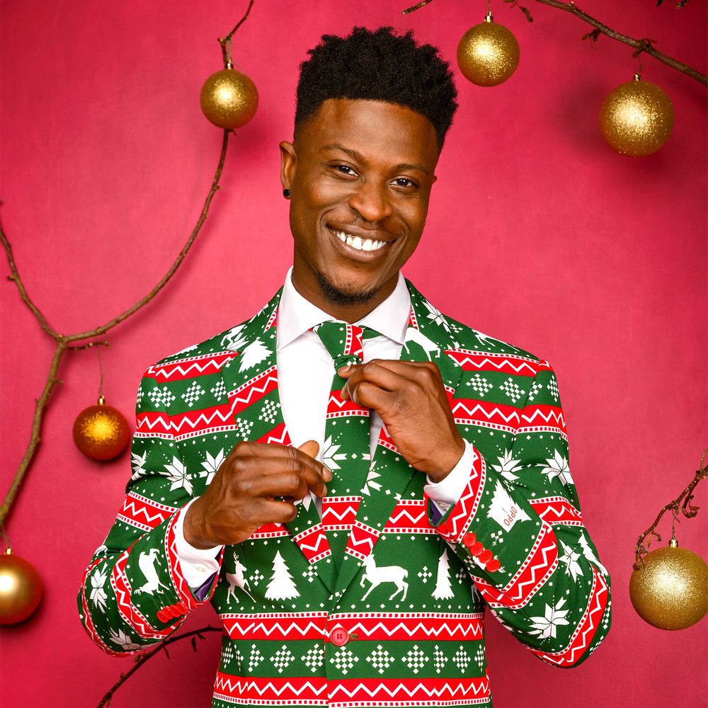 OppoSuits Festive Green Dress