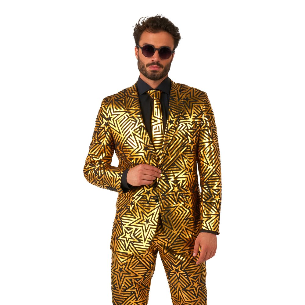 OppoSuits Golden Geo Star Kostym
