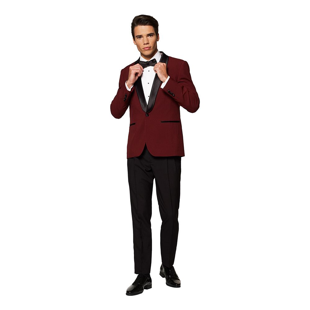 OppoSuits Hot Burgundy Smoking