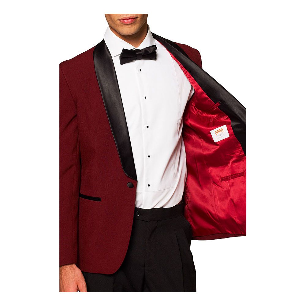 OppoSuits Hot Burgundy Smoking