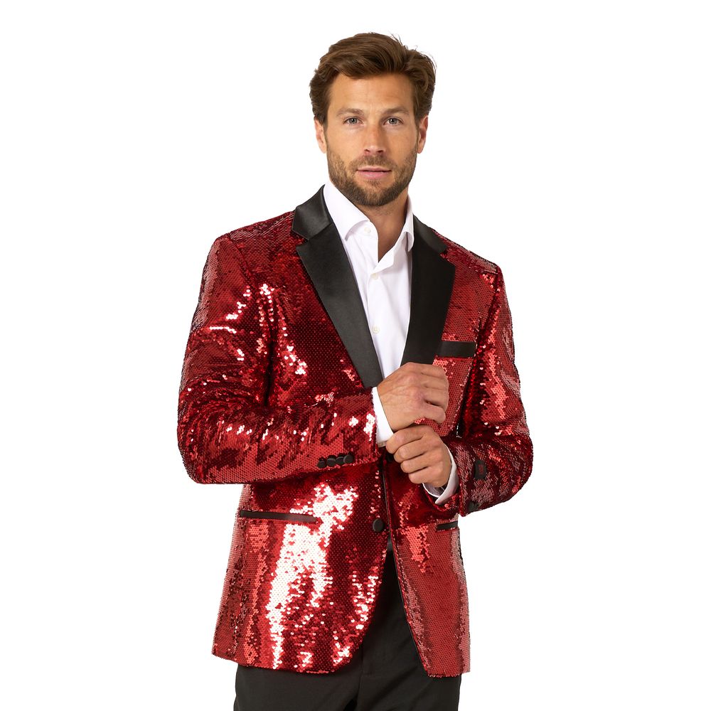 OppoSuits Paljettblazer Brilliant Rød