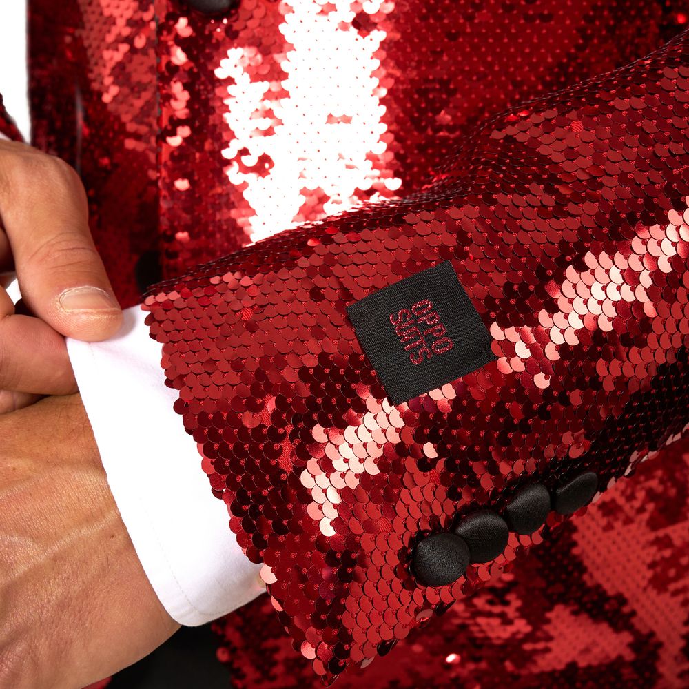 OppoSuits Paljettblazer Brilliant Rød