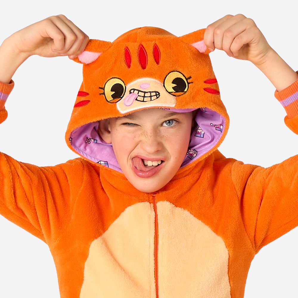 OppoSuits Rød Kat Børne Onesie