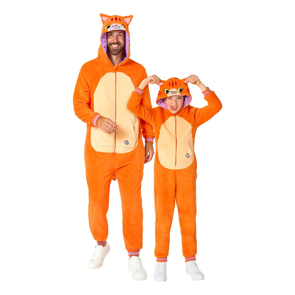 OppoSuits Rød Kat Onesie