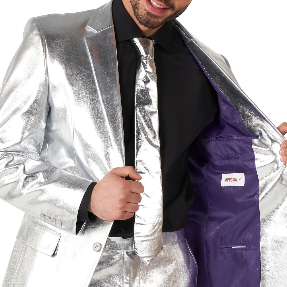 OppoSuits Shiny Jakkesæt Sølv