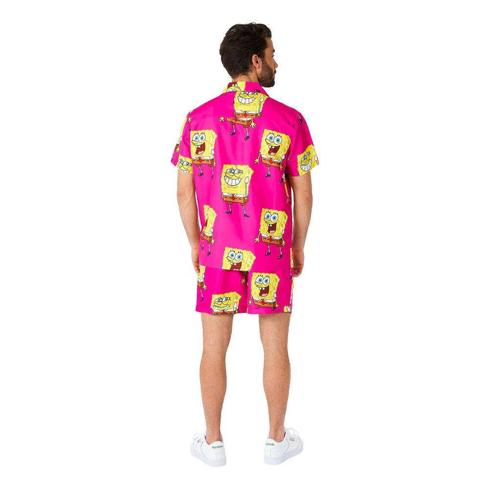 OppoSuits SvampeBob Firkant Lyserøde Shorts Jakkesæt