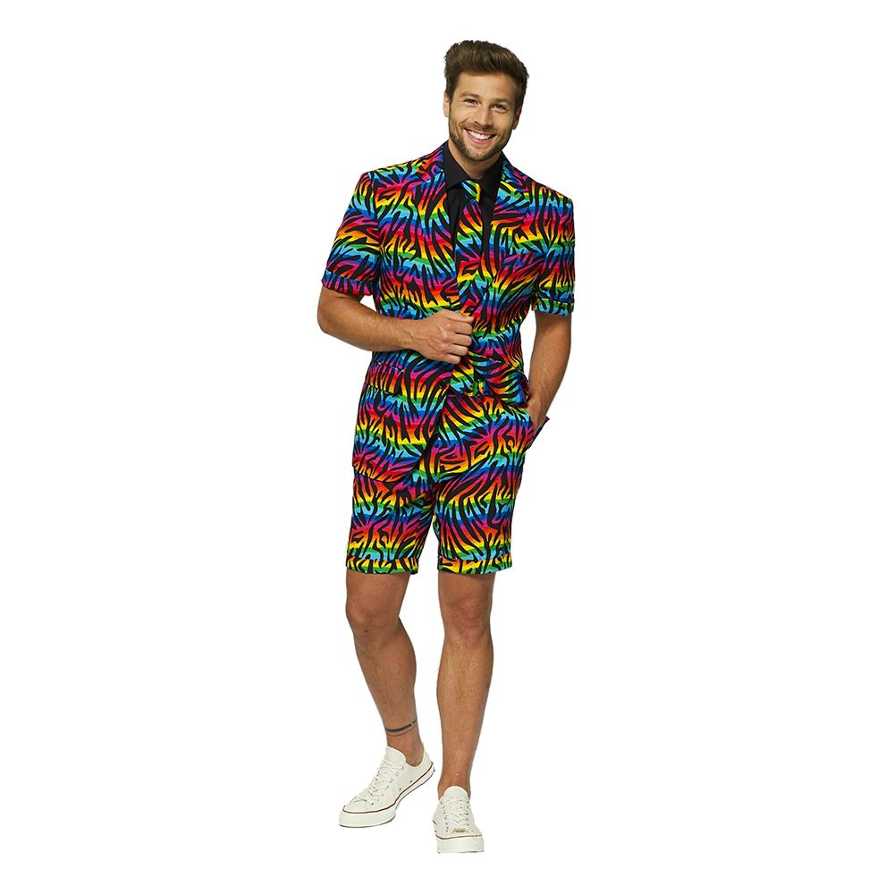 OppoSuits Wild Rainbow Shorts Kostym