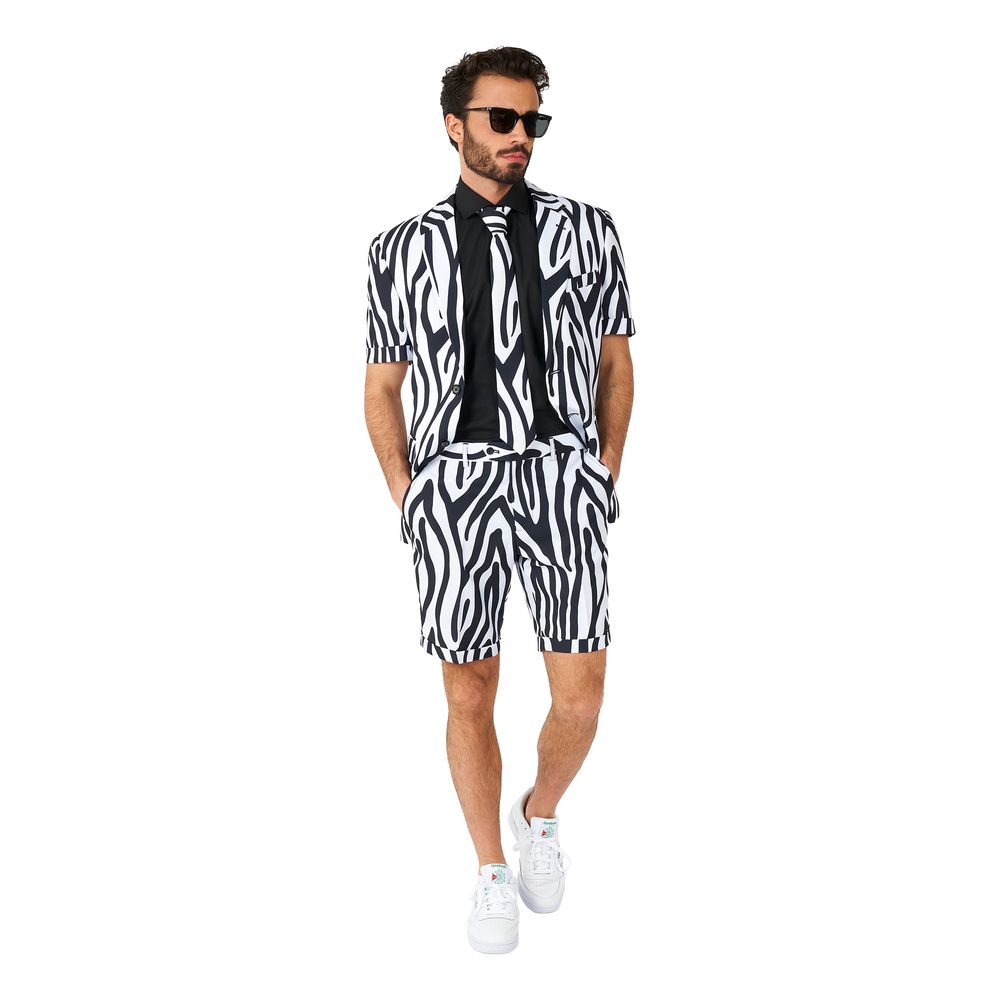 OppoSuits Zazzy Zebra Shorts Kostym