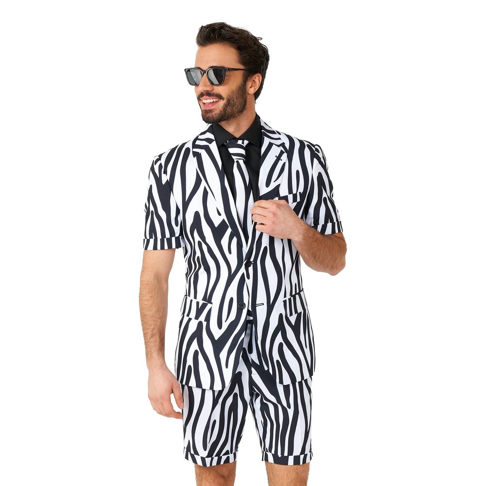 OppoSuits Zazzy Zebra Shorts Kostym