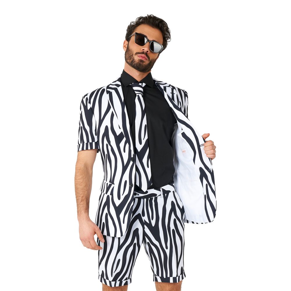 OppoSuits Zazzy Zebra Shorts Kostym