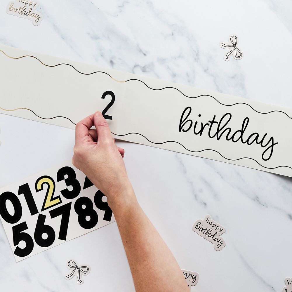 Ordensbånd Birthday Personlig Cremehvid Roset