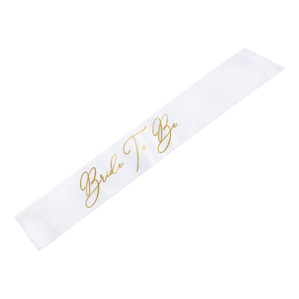 Ordensbånd Bride To Be Hvid/Guld