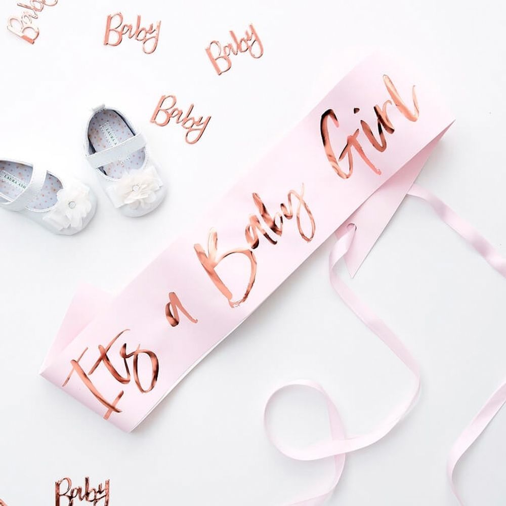 Ordensband It´s A Baby Girl Rosa/Roséguld