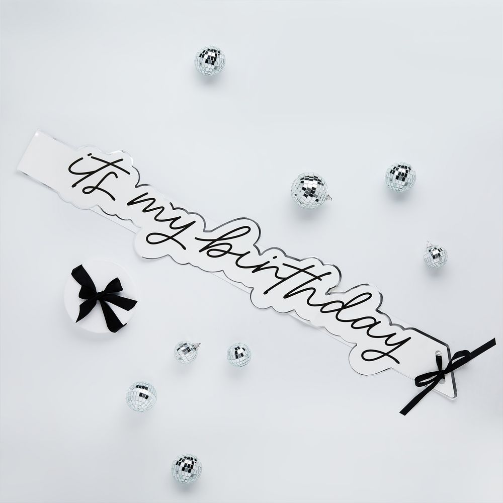 Ordensbånd It's My Birthday Silver
