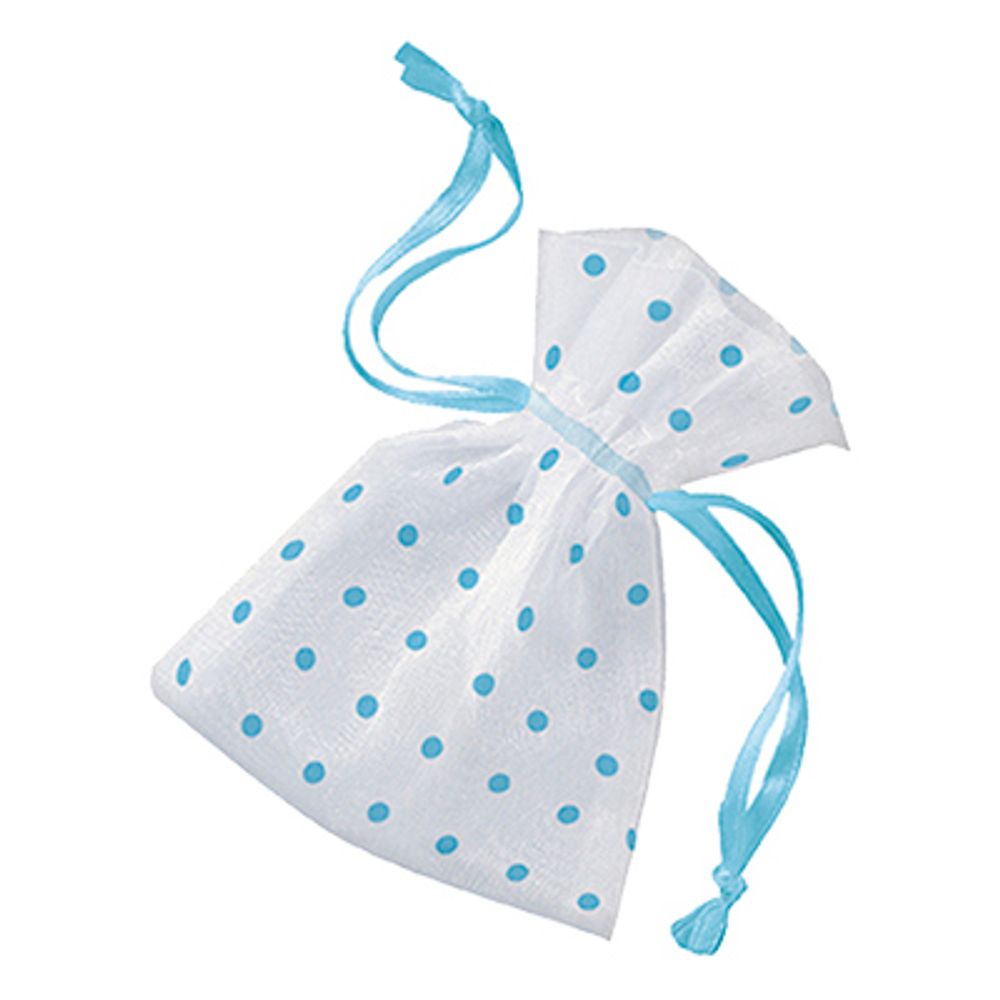 Organzaposer Blå Babyshower