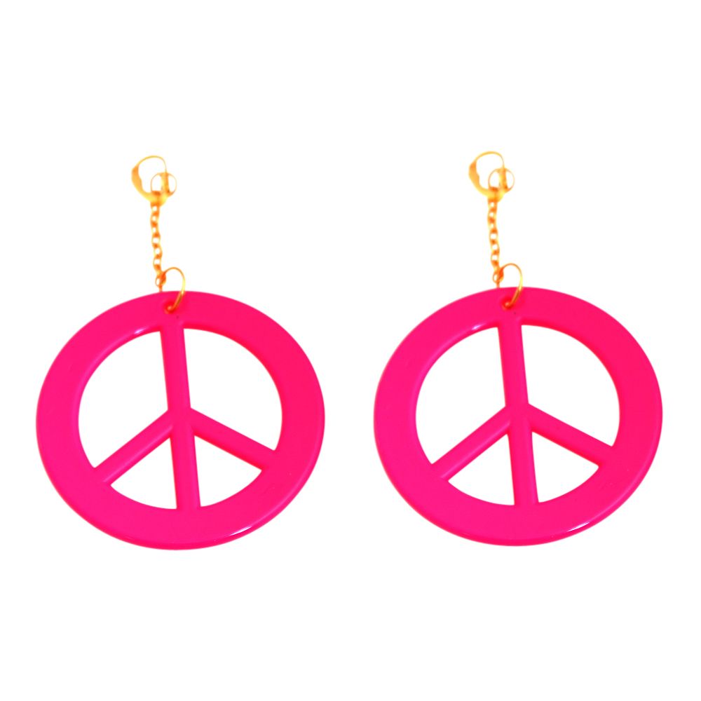 Örhängen Peace UV Neonrosa