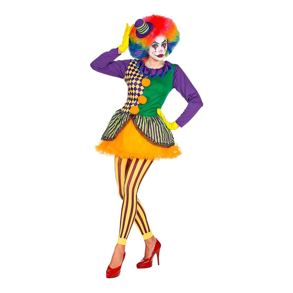 Oskyldig Clown Dam Maskeraddräkt