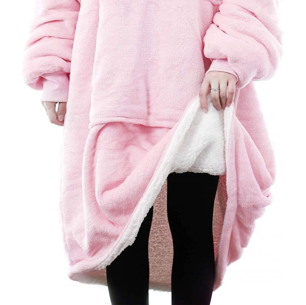 Oversized Plysch Hoodie